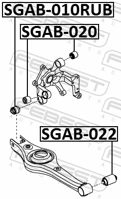 SGAB022 Febest Сайлентблок задньої тяги