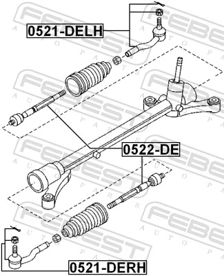 0522DE Febest Тяги кермові