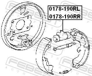 0178190RR Febest Циліндр гальмівний колісний/робітник, задній