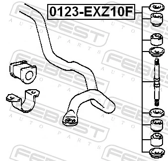 0123EXZ10F Febest Тяга переднього стабілізатора