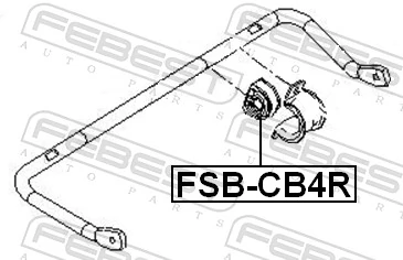 FSBCB4R Febest Прокладка стабільзатора заднього