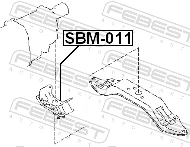 SBM011 Febest Опора кпп