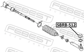 SBRBS12 Febest Пильник рульового наконечника