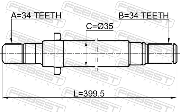 1812ZAFCRH Febest Промвал