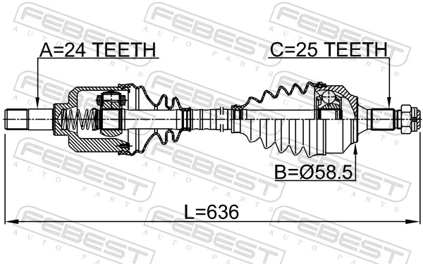 Купити DS6733L BGA Ліва піввісь