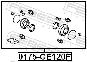 0175CE120F Febest Ремкомплект гальмівної системи