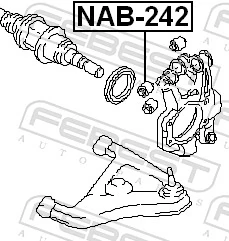 NAB242 Febest Сайлентблок задньої підвіски
