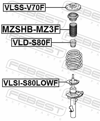 Проставка (гумове кільце) пружини передньої, нижня Pro-parts 72437211