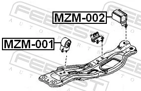 MZM001 Febest Подушка передньої опори двигуна