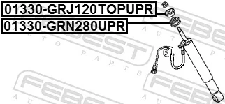 01330GRN280UPR Febest Втулка амортизатора заднього