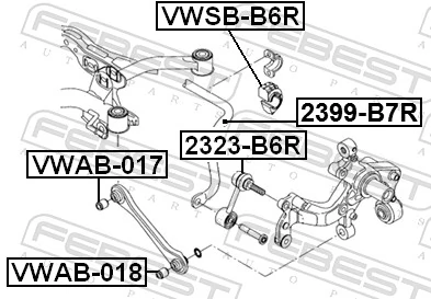 Стабілізатор задньої осі AND 3L511003 ціна, від 81.71 USD