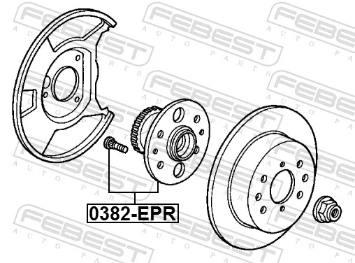 0382EPR Febest Маточина задня