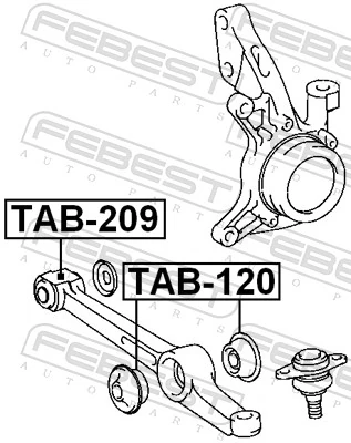 TAB209 Febest Сайлентблок переднього нижнього важеля