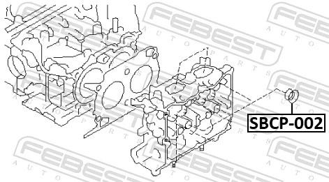 SBCP002 Febest Кільце ущільнювальне свічкового колодязя
