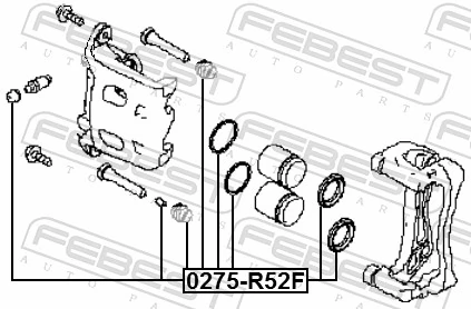 0275R52F Febest Ремкомплект гальмівної системи