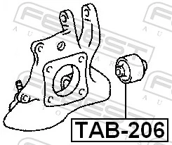 TAB206 Febest Сайлентблок задньої підвіски