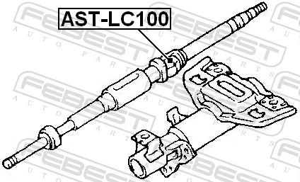 ASTLC100 Febest Вал карданний рульового управління