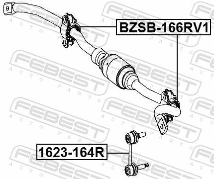 BZSB166RV1 Febest Гумка заднього стабілізатора