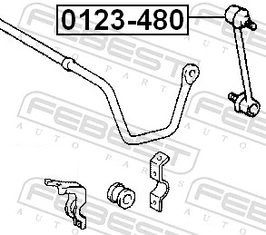 0123480 Febest Тяжка стабілізатора, заднього