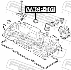 VWCP001 Febest Кільце ущільнювальне свічкового колодязя