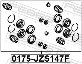 0175JZS147F Febest Ремкомплект гальмівної системи