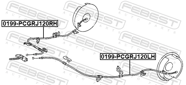 0199PCGRJ120RH Febest Трос стоянкового гальма задній правий
