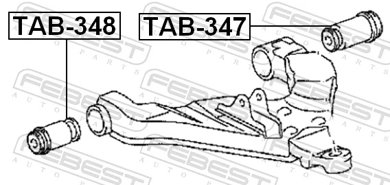 TAB347 Febest Сайлентблок переднього нижнього важеля