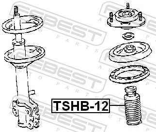 TSHB12 Febest Відбійник + пильовик амортизатора переднього