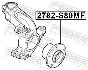 2782S80MF Febest Маточина (передня)