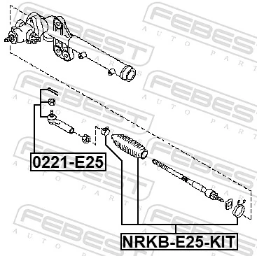 NRKBE25KIT Febest Пильник рульової