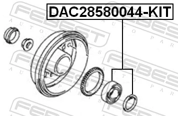 DAC28580044KIT Febest Підшипник ступиці задньої