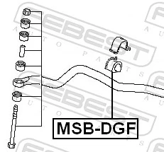 MSBDGF Febest Втулка стабілізатора переднього