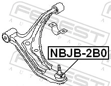 NBJB2B0 Febest Пильник опори кульової нижній