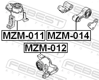 MZM012 Febest Ліва опора двигуна