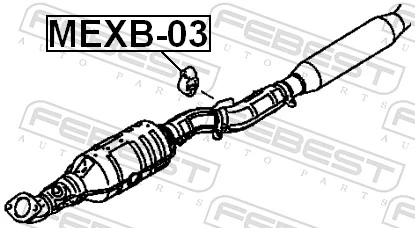 MEXB03 Febest Кронштейн кріплення глушника