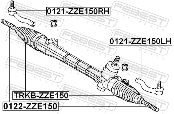 TRKBZZE150 Febest Пильник рульової