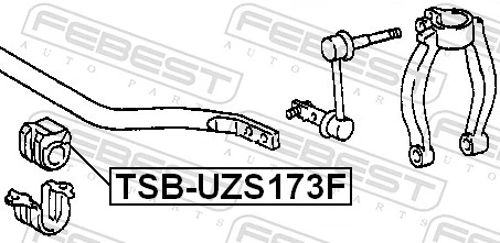 TSBUZS173F Febest Втулка стабілізатора переднього
