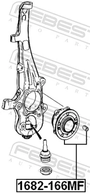 1682166MF Febest Маточина (передня)
