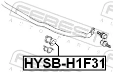 HYSBH1F31 Febest Втулка стабілізатора переднього