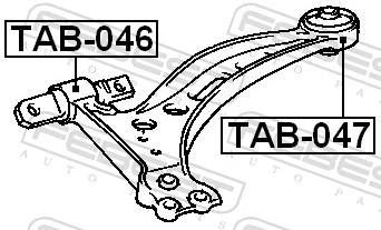 TAB047 Febest Сайлентблок переднього нижнього важеля