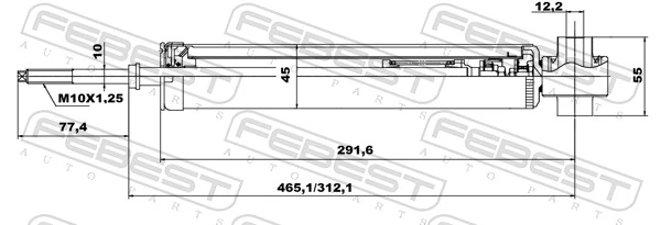 04650959R Febest Амортизатори задні