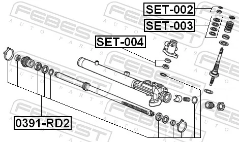 SET002 Febest Ремкомплект до рульової рейки