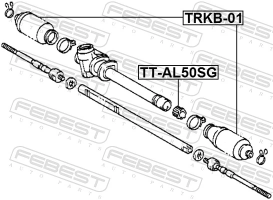 TTAL50SG Febest Втулка вала рульової рейки