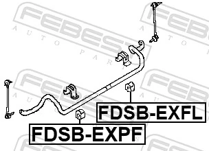 FDSBEXPF Febest Втулка стабілізатора переднього, права