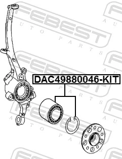 DAC49880046KIT Febest Підшипник маточини передньої