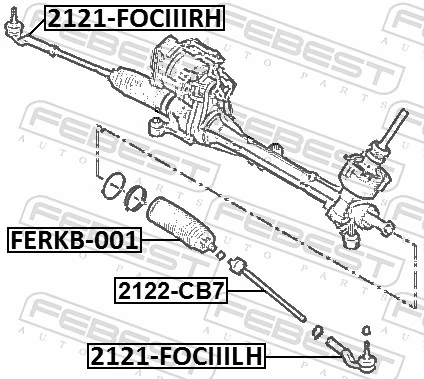 2122CB7 Febest Тяги кермові