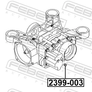2399003 Febest Пробка заливна заднього (переднього) моста