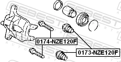 0174NZE120F Febest Втулка напрямна гальмівного супорта
