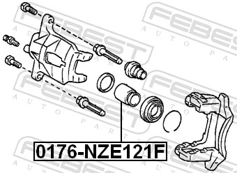0176NZE121F Febest Поршень гальмівного супорта переднього
