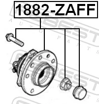 1882ZAFF Febest Маточина (передня)